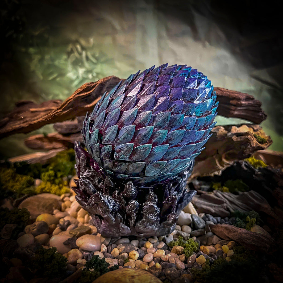 Dragon Forest Egg Lamp V2 - handmade resin lamp