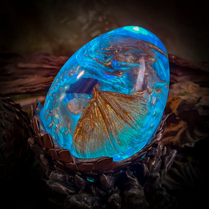 Fire Dragon Egg Lamp V1 - handmade resin lamp