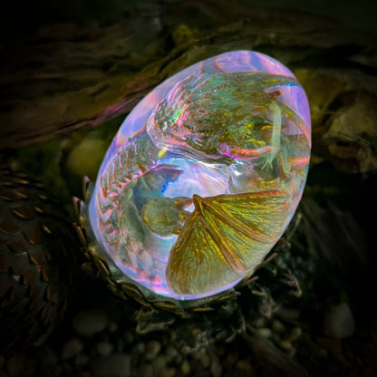 Fire Dragon Egg Lamp V1 - handmade resin lamp
