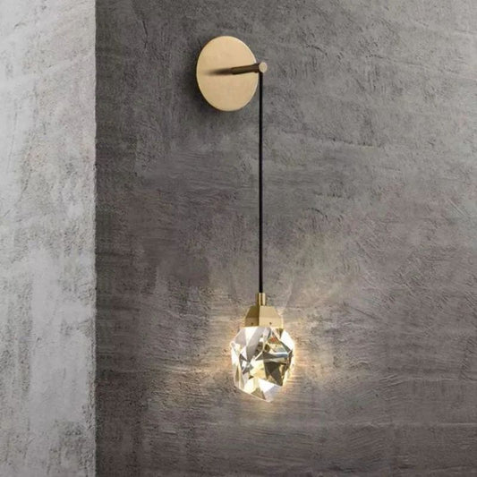 Flash Faceted Crystal Prisms Wall Sconce (Cord)