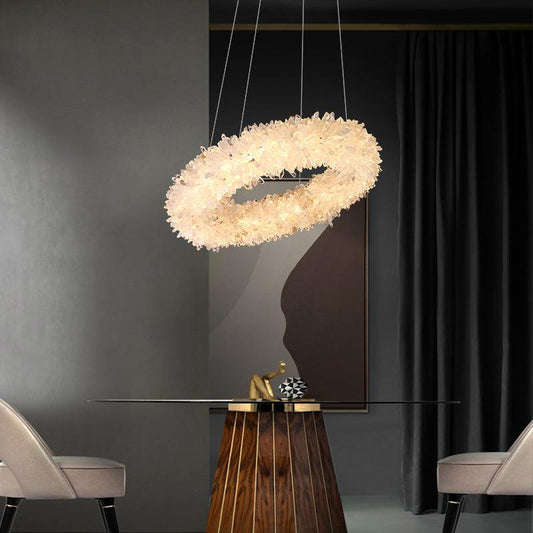 Gina Rock Crystal Round Modern Chandelier