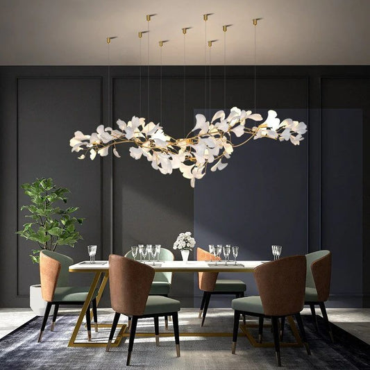 Ceramic Ginkgo D Branch Chandelier