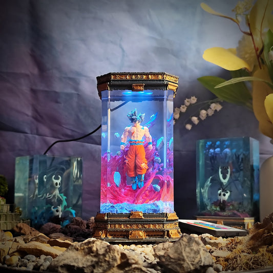 Goku Ultra Instinct – Dragon Ball Z Resin Lamp - handmade resin lamp