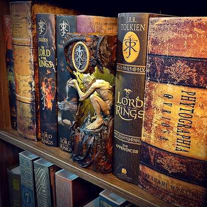 Gollum Book Nook - handmade resin lamp
