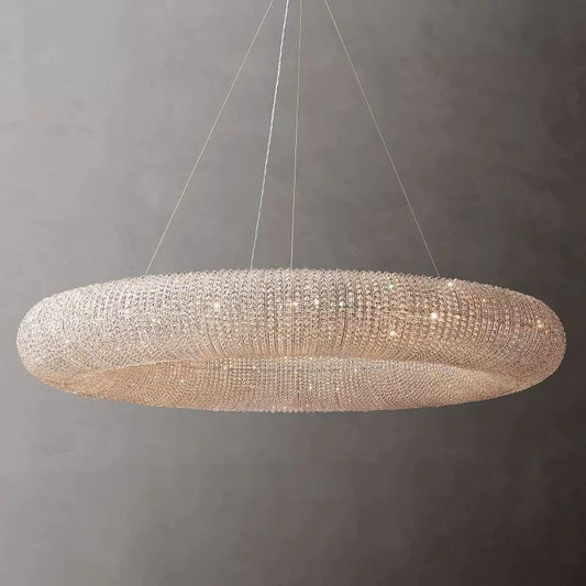 Halo Crystal Round LED Chandelier 59"