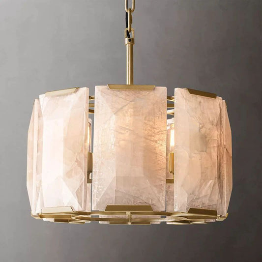 Harlou Alabaster Round Chandelier 19"