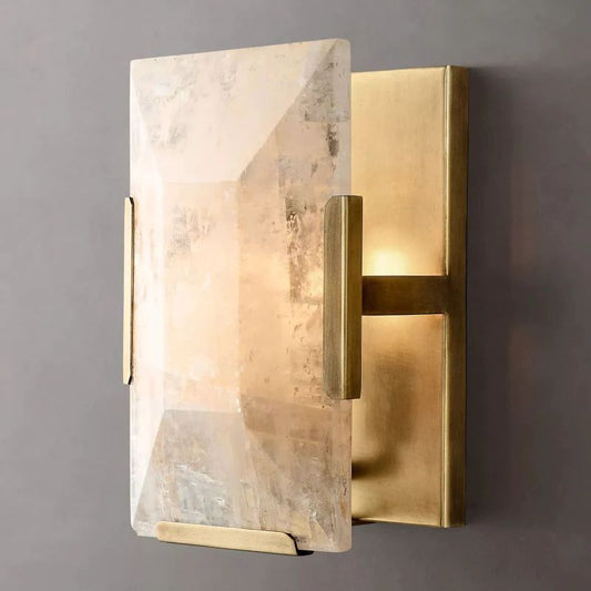 Harlou Alabaster Short Wall Sconce
