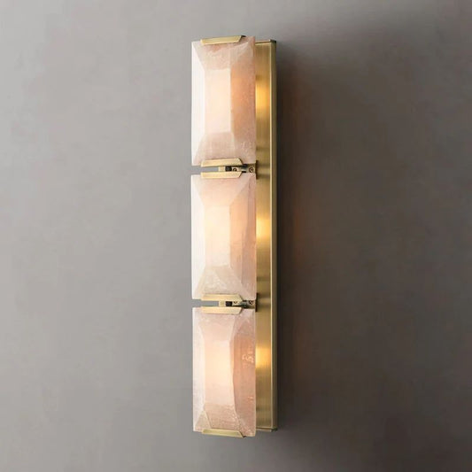 Harlou Alabaster Triple Sconce