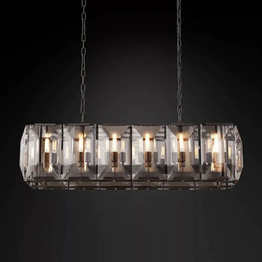 Harlou Crystal Rectangular Chandelier 42"