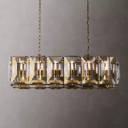 Harlou Crystal Rectangular Chandelier 42"