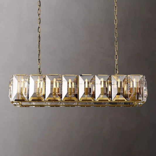 Harlou Crystal Rectangular Chandelier 54"