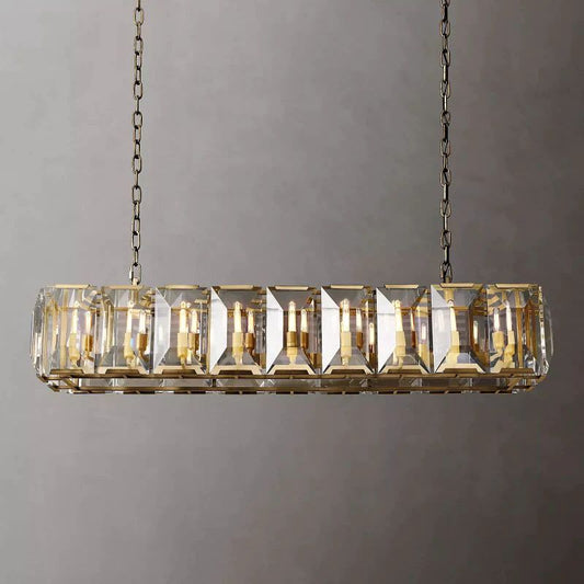 Harlou Crystal Rectangular Chandelier 62"