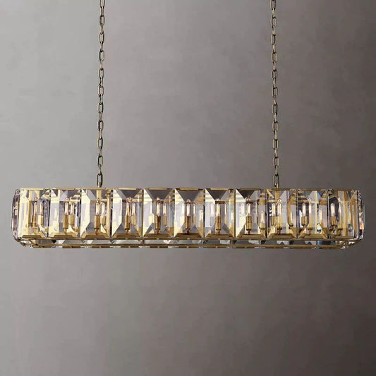 Harlou Crystal Rectangular Chandelier 74"