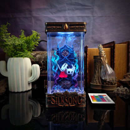 Knight & Hornet Silksong V2 Lamp - handmade resin lamp