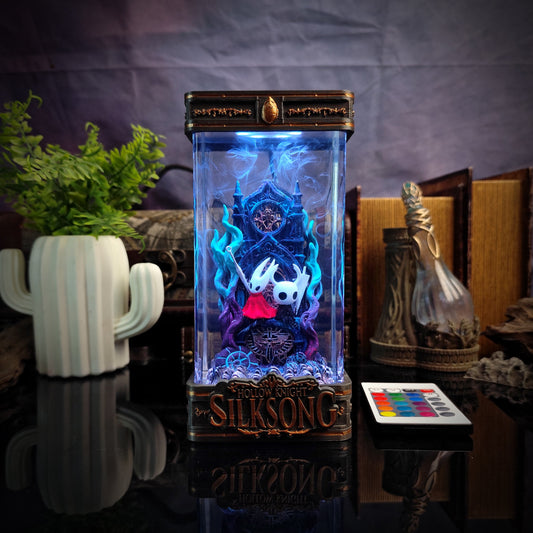 Knight & Hornet Silksong V2 Lamp - handmade resin lamp