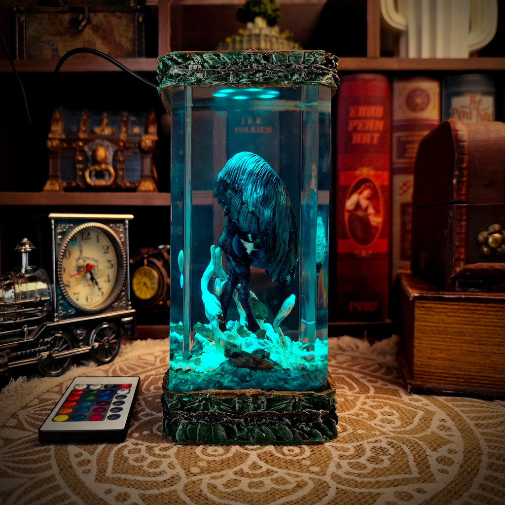 Howl & Sophie Ghibli Lamp - handmade resin lamp