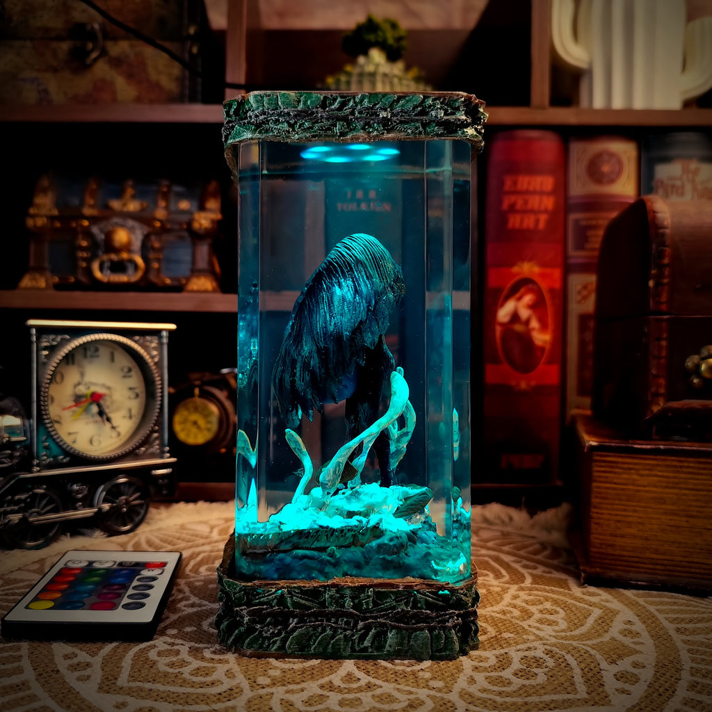 Howl & Sophie Ghibli Lamp - handmade resin lamp