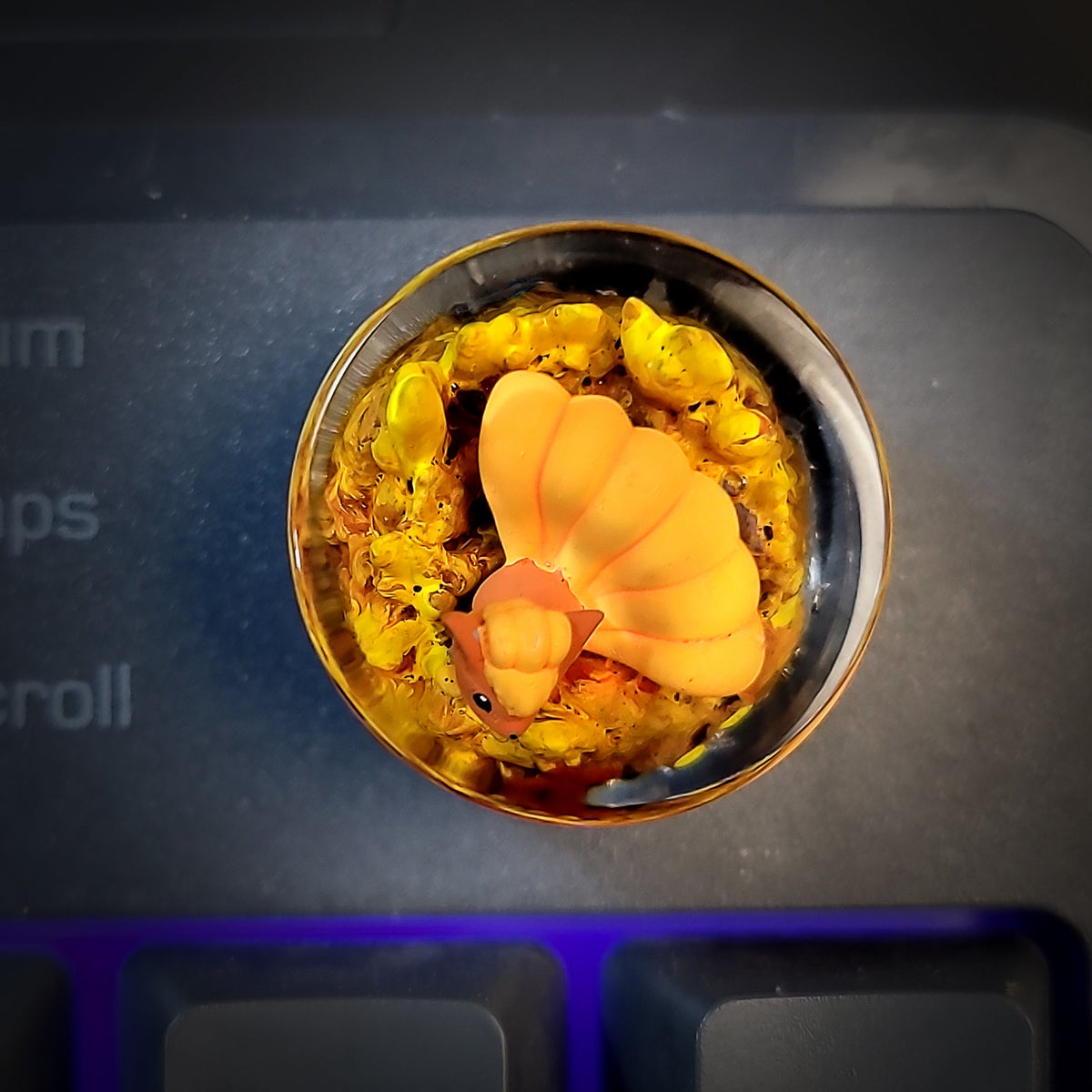 Vulpix Keycap - handmade resin keycap