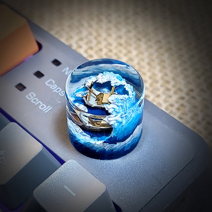 Going Merry One Piece Ship Artisan Knob - handmade resin keycap