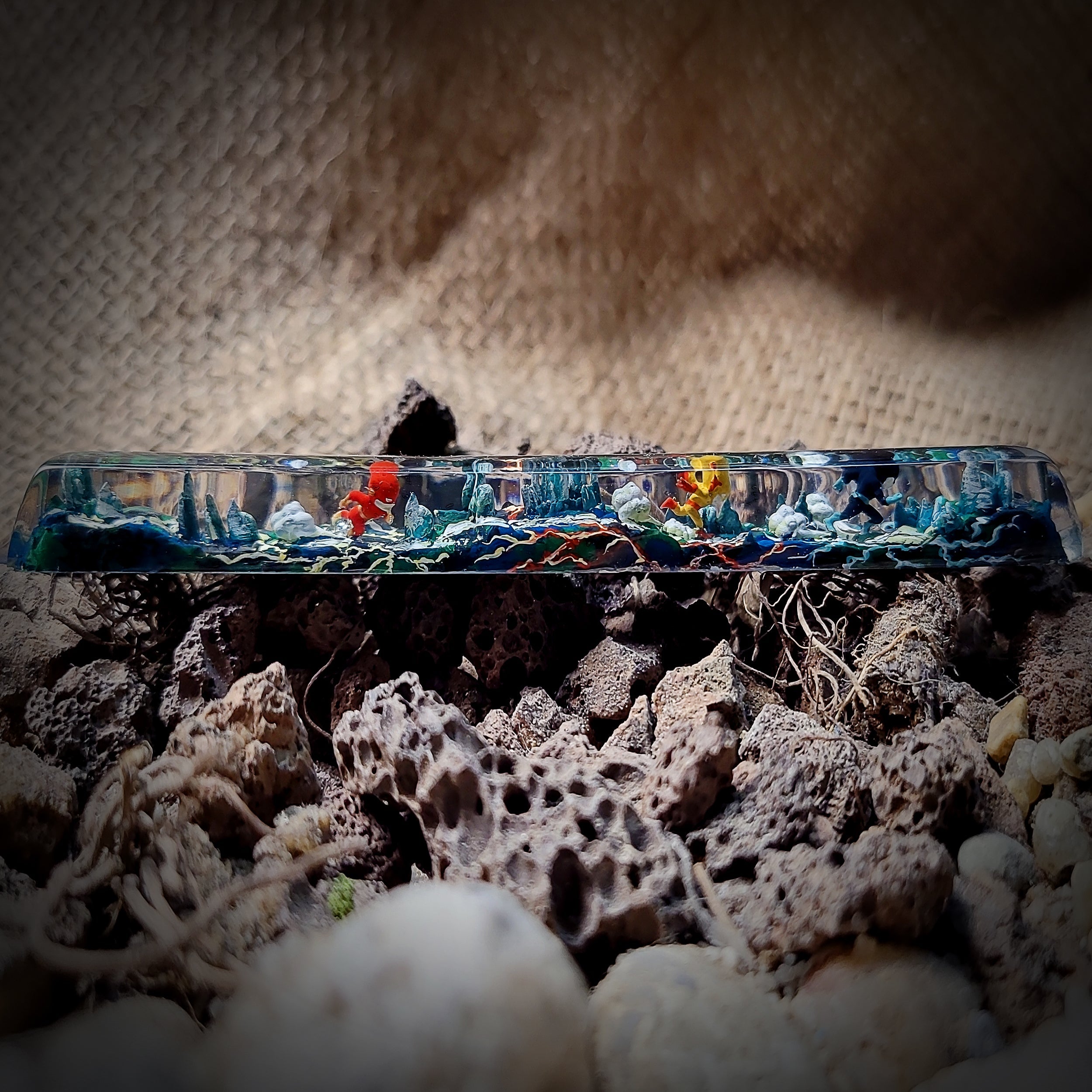 The Flash Space Keycap - handmade resin spacebar