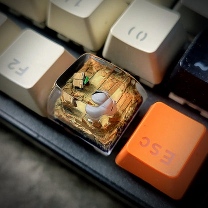 Wall E Keycap - handmade resin keycap