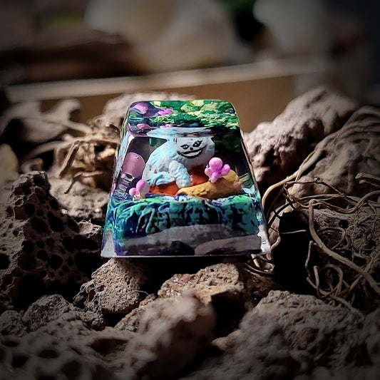 Cheshire Cat Keycap - handmade resin keycap