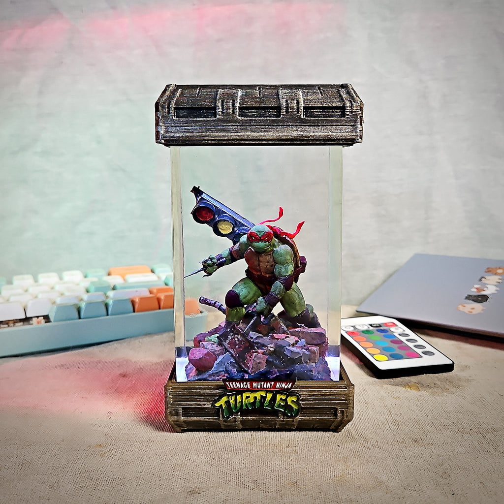 Raphael Red Ninja Turtle Resin Lamp - handmade resin lamp