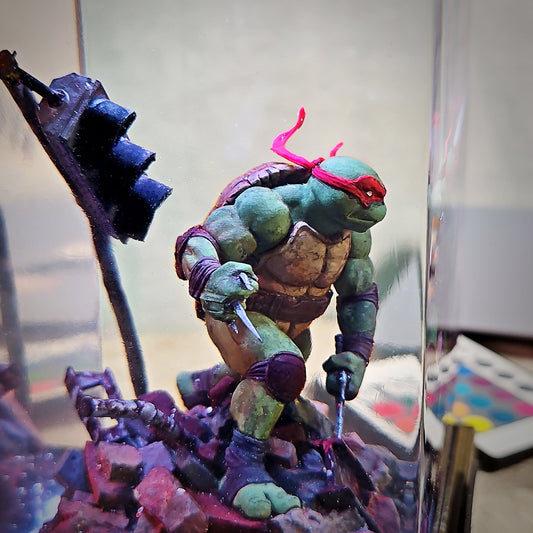 Raphael Red Ninja Turtle Resin Lamp - handmade resin lamp