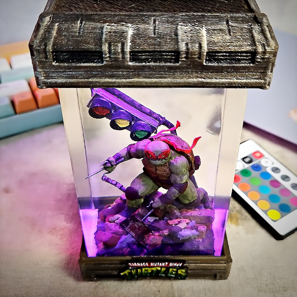 Raphael Red Ninja Turtle Resin Lamp - handmade resin lamp
