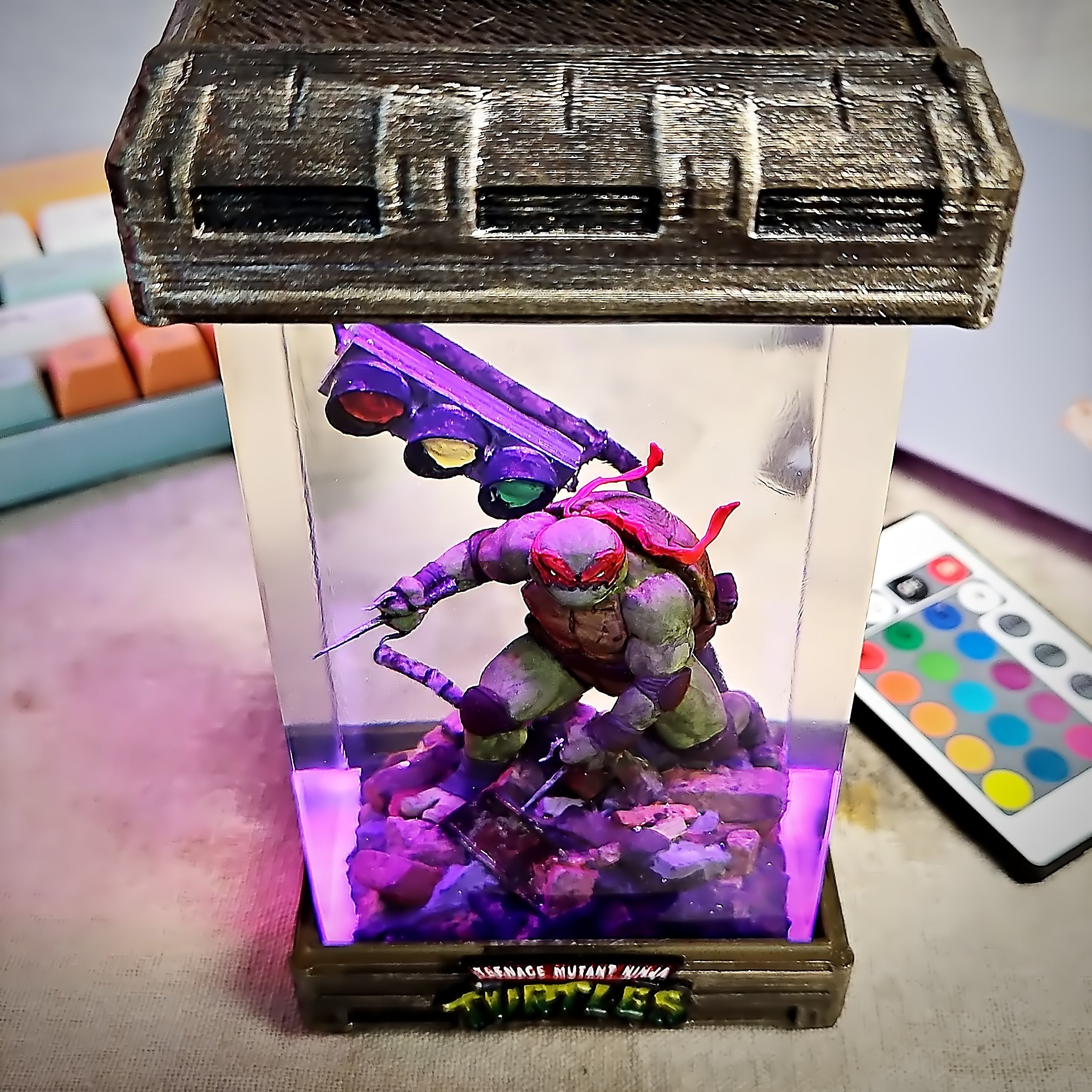 Raphael Red Ninja Turtle Resin Lamp - handmade resin lamp