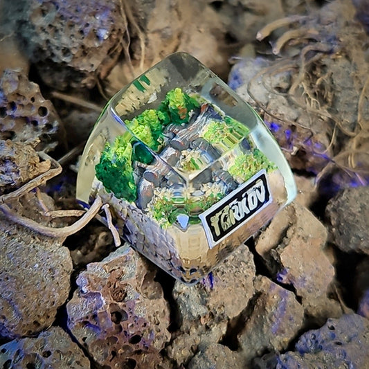 Tarkov Collection Keycap - Stark Game Logo - handmade resin keycap detail