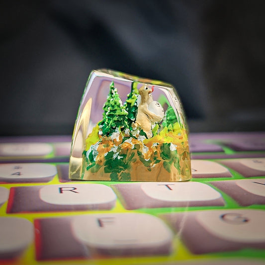 Sid Keycap - handmade resin keycap side view
