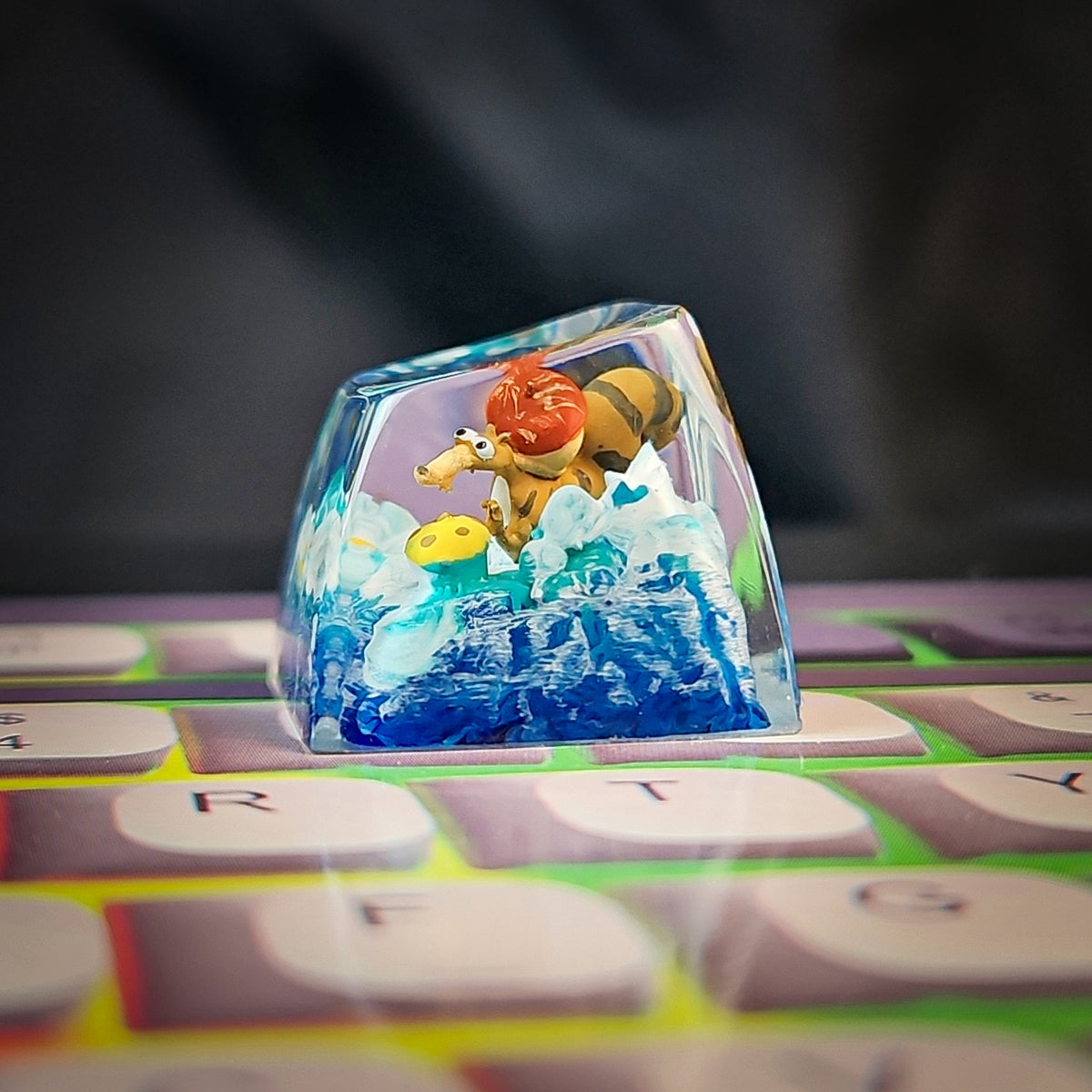 Scrat Ice Age Keycap - handmade resin keycap