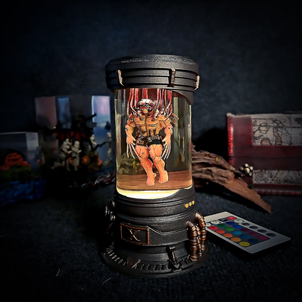 BIOLAB - X-Men Wolverine Weapon X Resin Lamp - handmade resin lamp