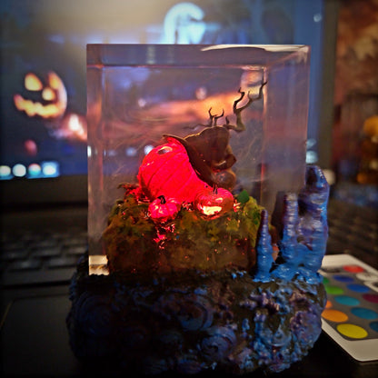 Pumpkin Resin Lamp - handmade resin lamp