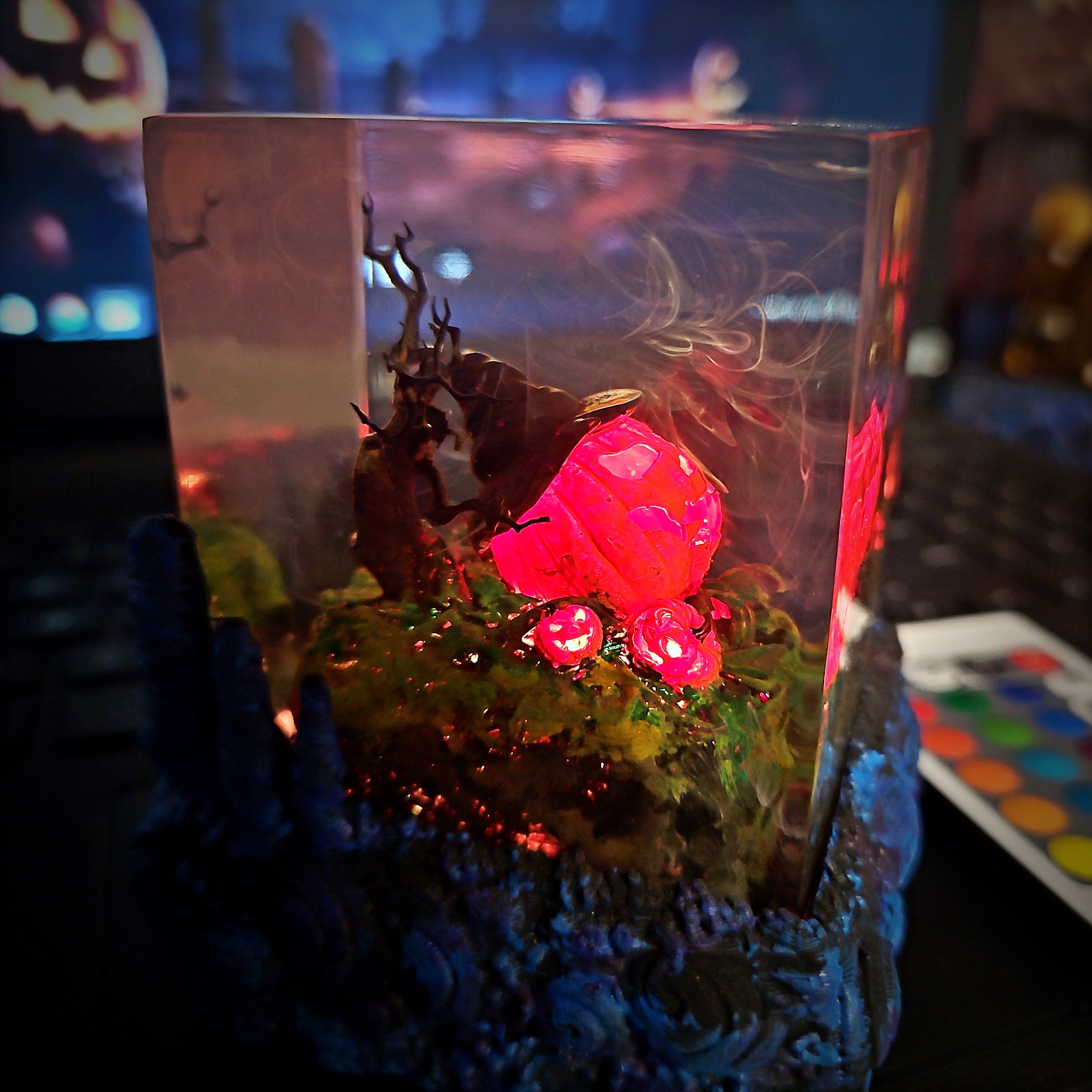 Pumpkin Resin Lamp