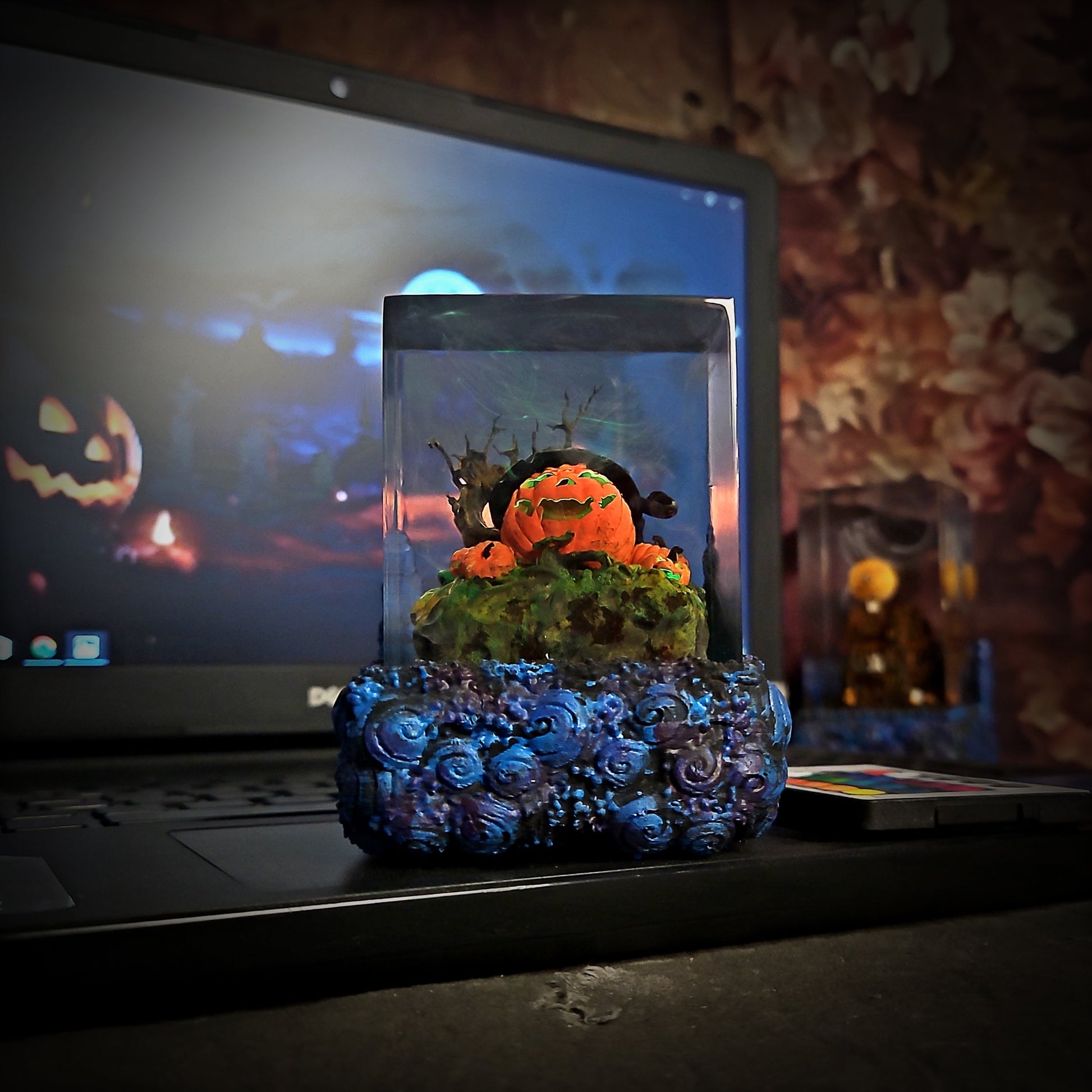Pumpkin Resin Lamp - handmade resin lamp