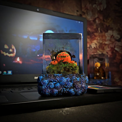 Pumpkin Resin Lamp - handmade resin lamp