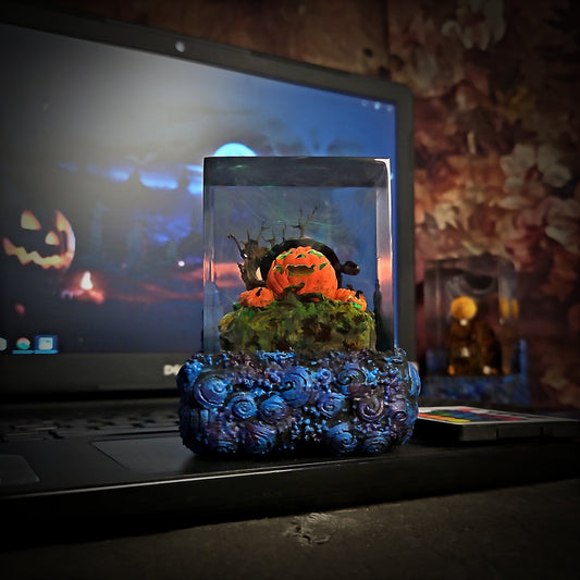 Pumpkin Resin Lamp - handmade resin lamp