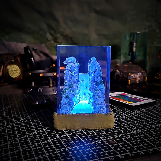 NARUTO VALLE DEL FIN Resin Lamp - handmade resin lamp