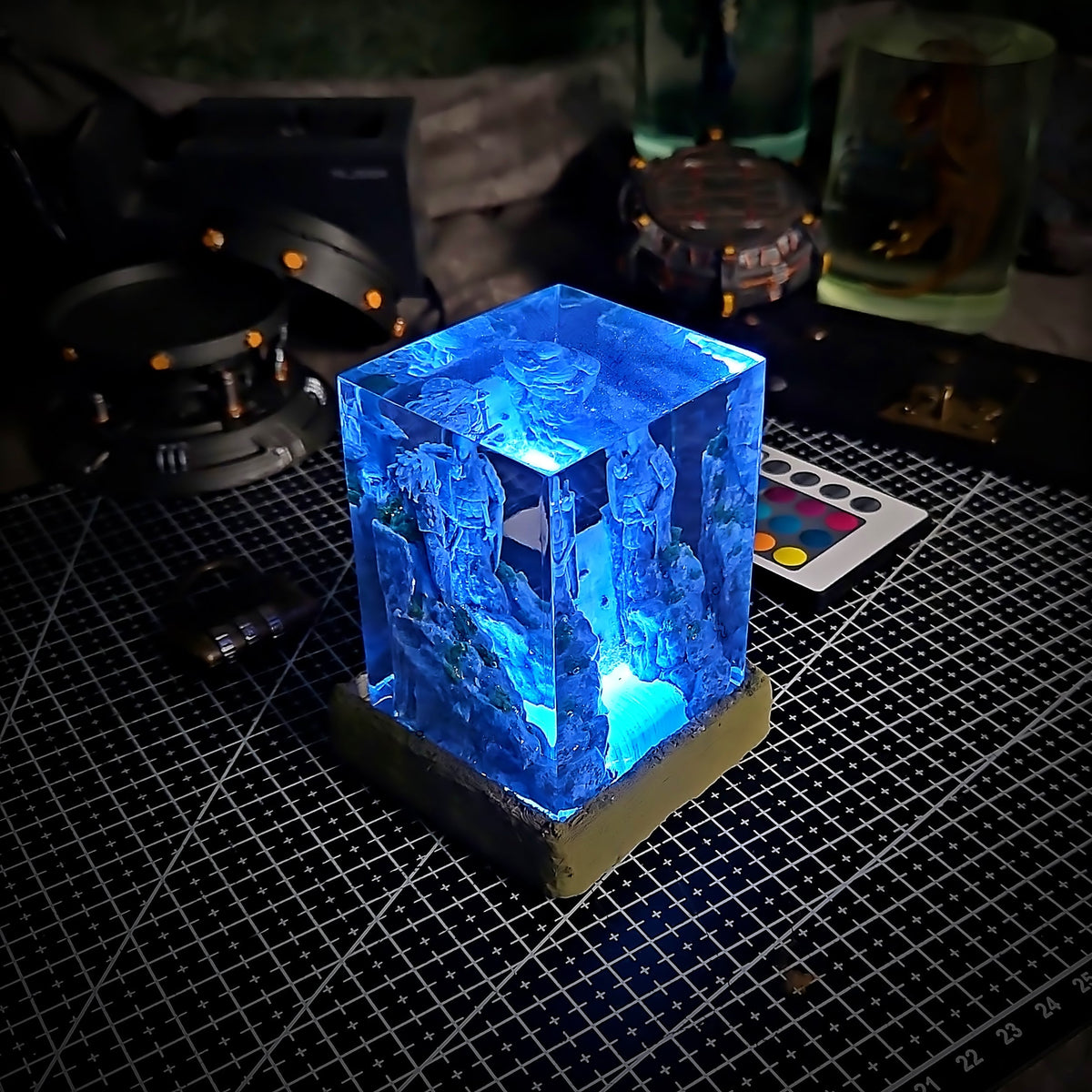 NARUTO VALLE DEL FIN Resin Lamp - handmade resin lamp