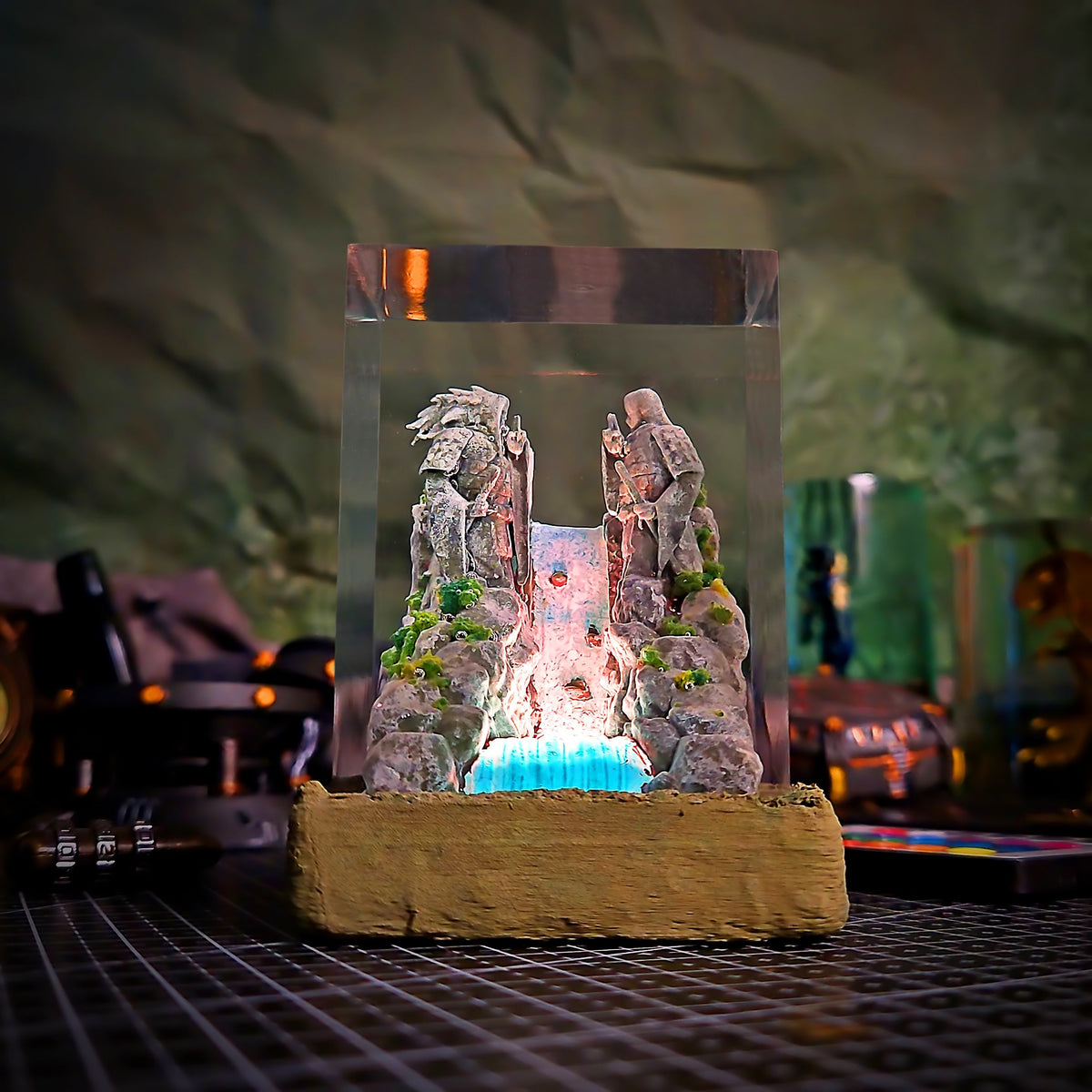 NARUTO VALLE DEL FIN Resin Lamp - handmade resin lamp