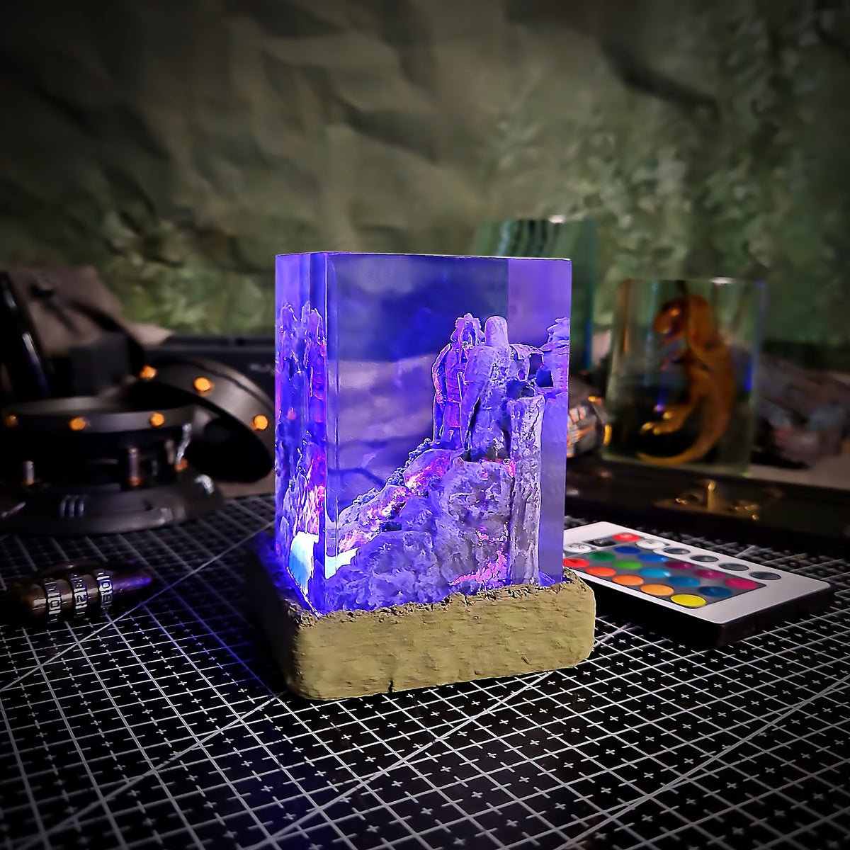 NARUTO VALLE DEL FIN Resin Lamp - handmade resin lamp