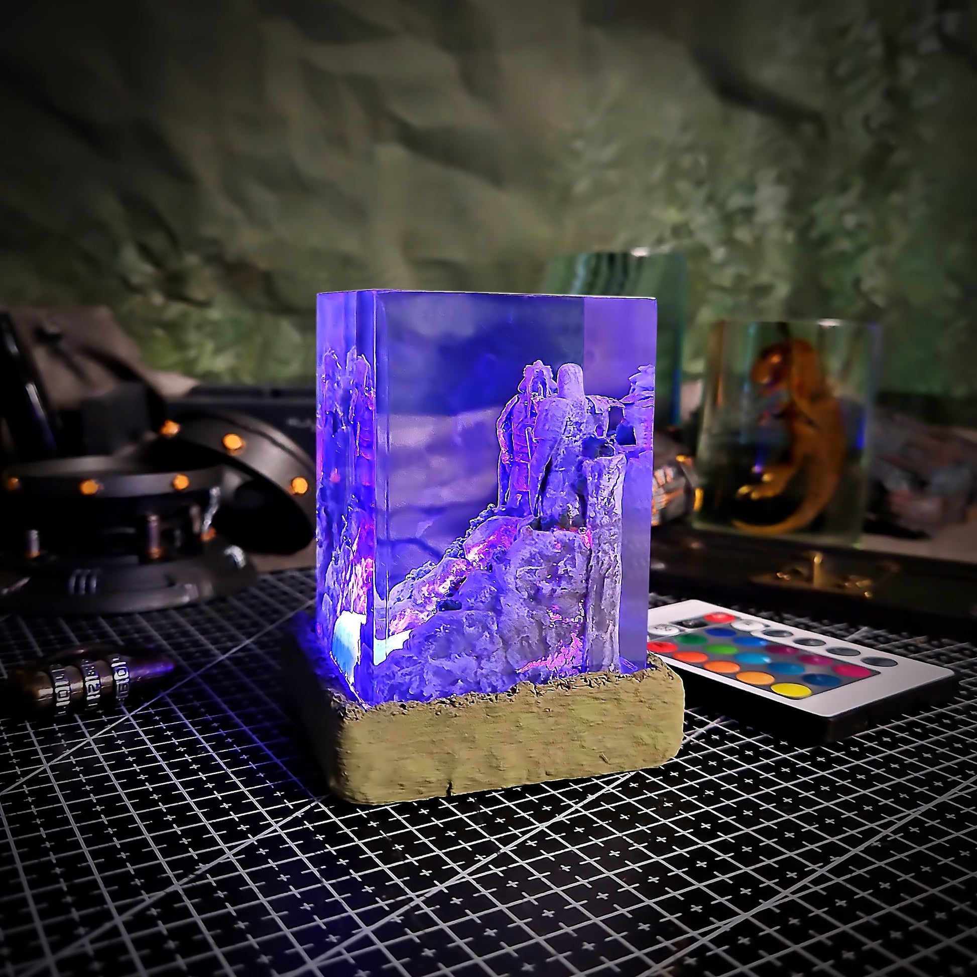 NARUTO VALLE DEL FIN Resin Lamp - handmade resin lamp