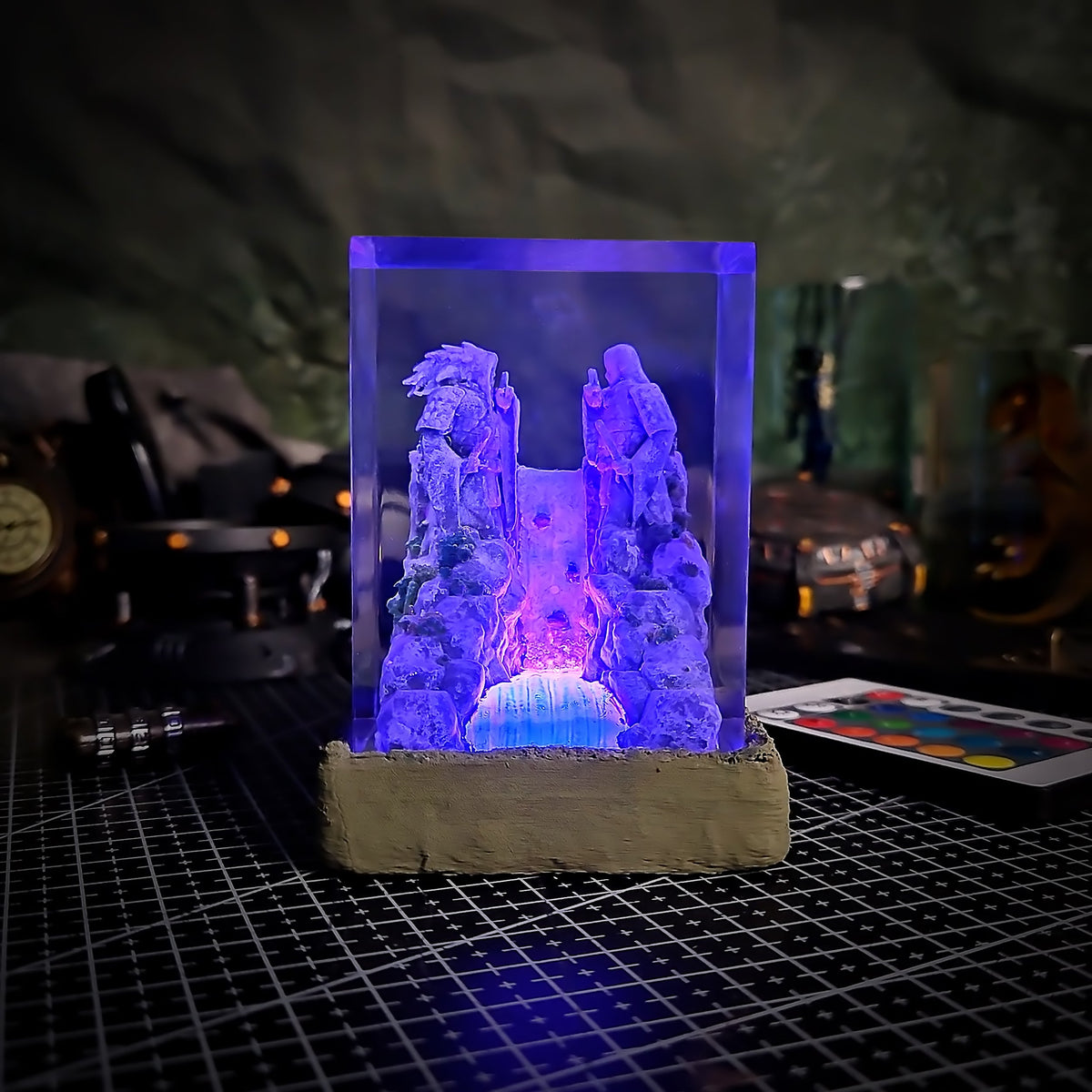 NARUTO VALLE DEL FIN Resin Lamp - handmade resin lamp