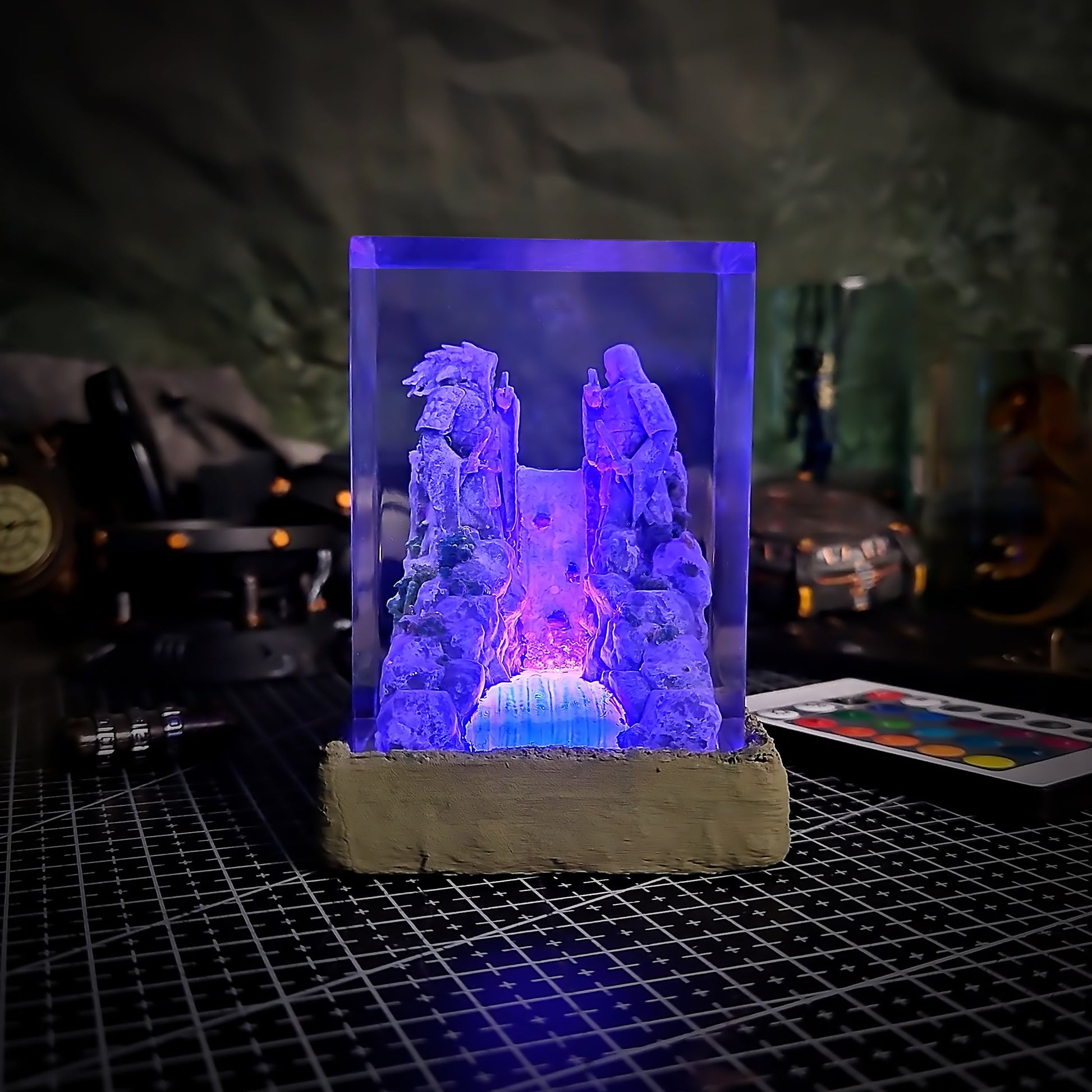 NARUTO VALLE DEL FIN Resin Lamp - handmade resin lamp