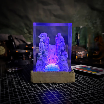 NARUTO VALLE DEL FIN Resin Lamp - handmade resin lamp