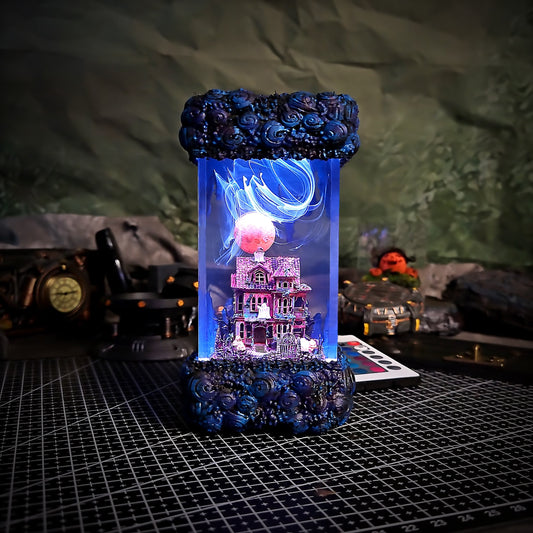 House Resin Lamp - handmade resin lamp