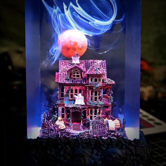 House Resin Lamp - handmade resin lamp