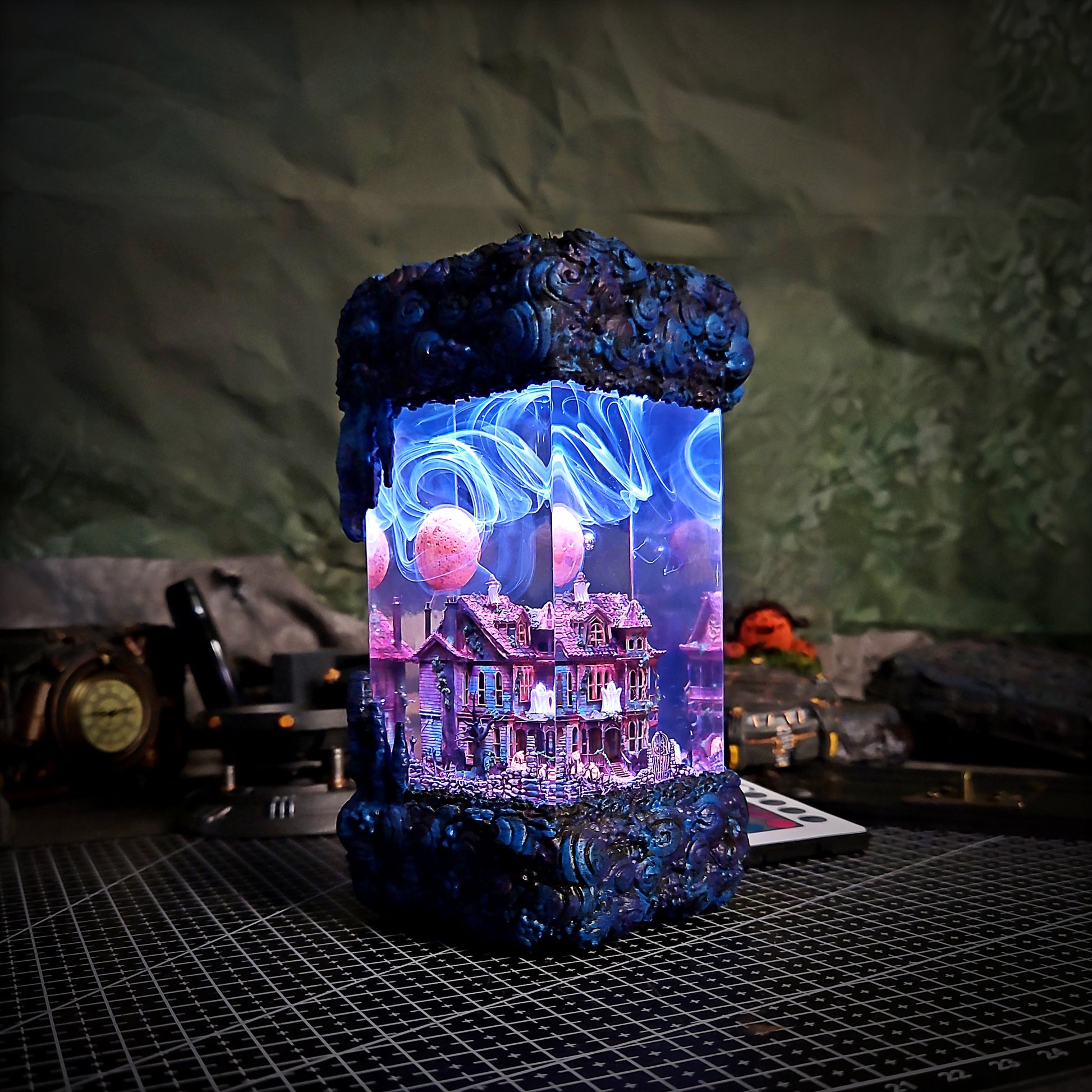House Resin Lamp - handmade resin lamp
